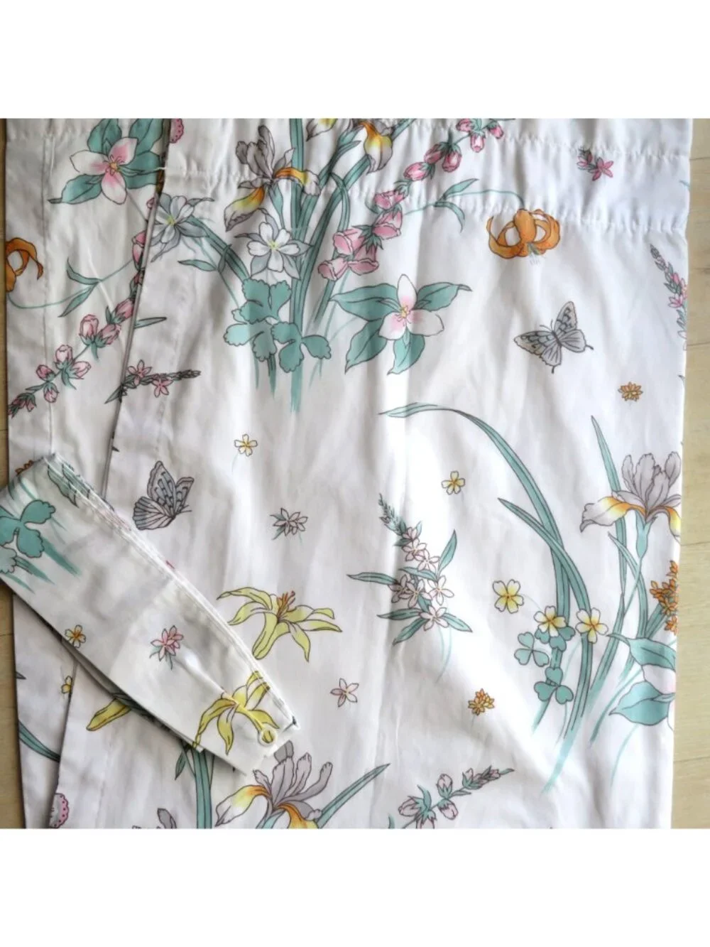 Vintage JCPenney Floral Rod Pocket Draperies 80
